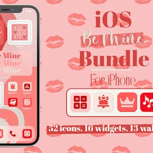 Be mine Boho apps icons bundle, iOS, screen customization