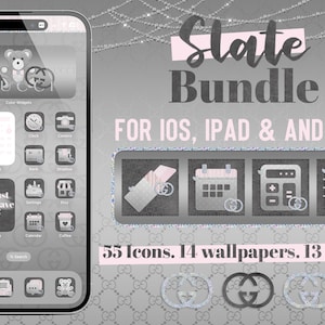 Slate App Icons Bundle for iOS, iPad and android devices