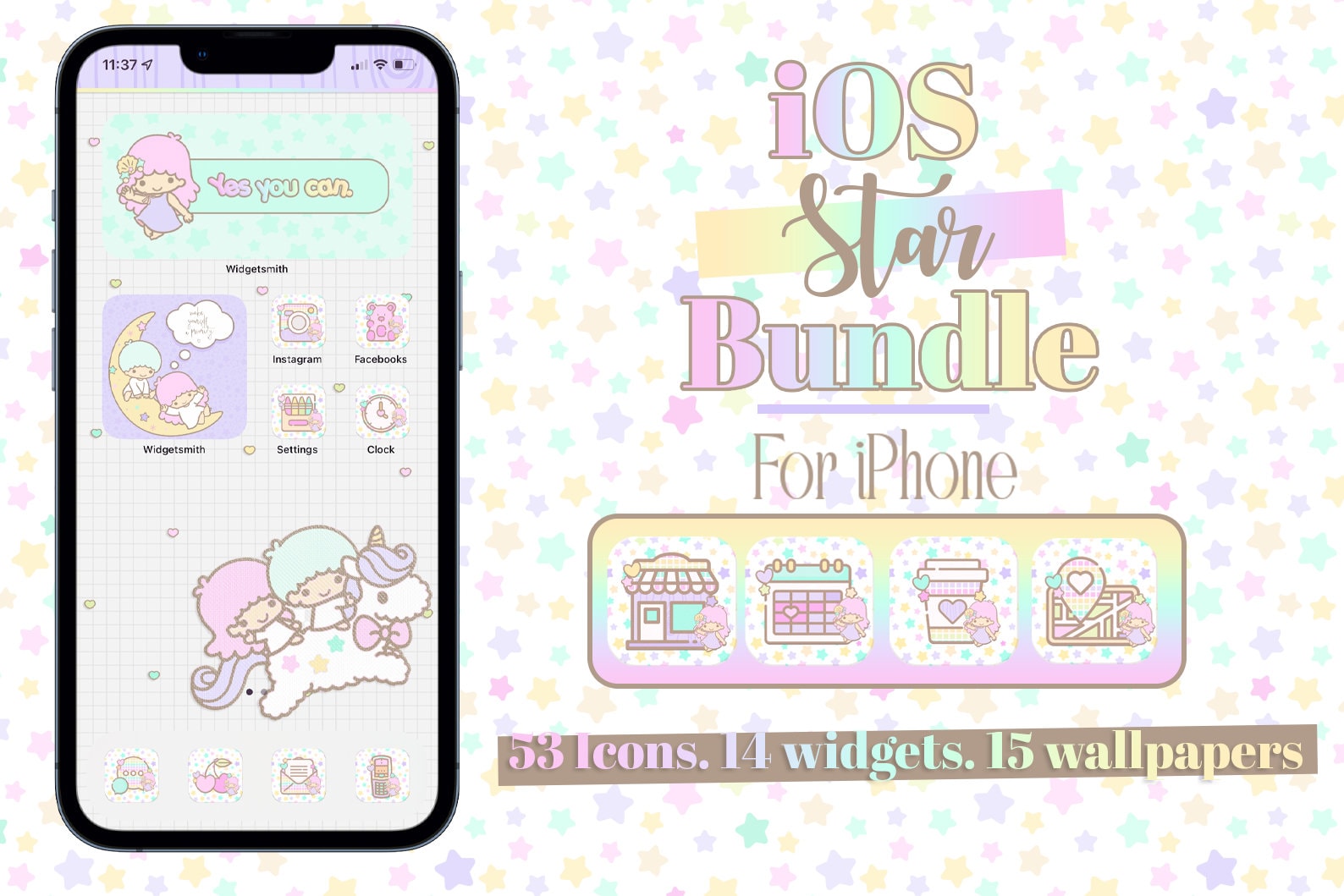 Star App Icons Bundle Screen Customization Etsy
