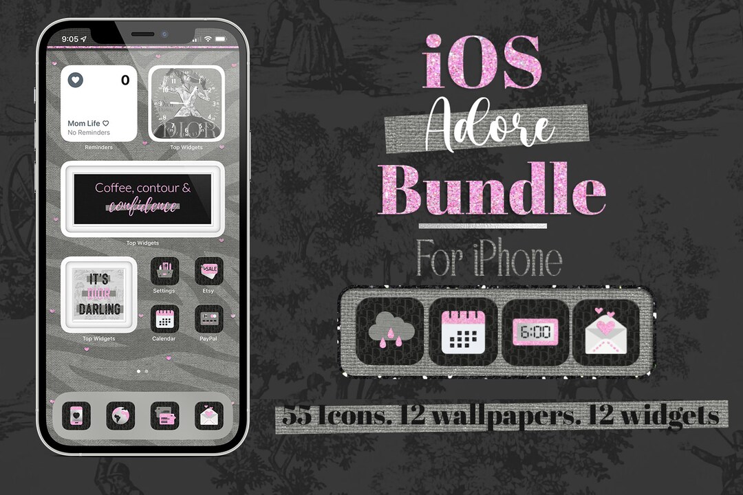 Adore App Icon Bundle, Ios, Android, Screen Customization - Etsy
