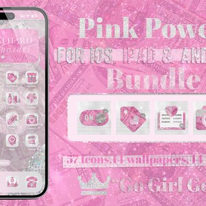 Pink Power App Icons Bundle for iOS, iPad and android