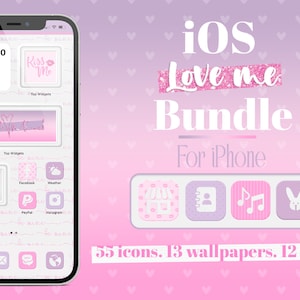 Love me iOS app icons bundle, screen customization