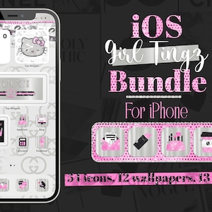 Girl Tingz app icons bundle, screen customization