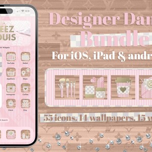 Designer damier app icons bundle for iOS, iPad and android devices