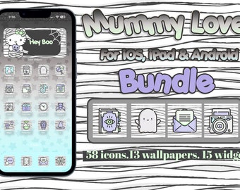 Mummy love app-iconenbundel voor iOS, iPad en Android