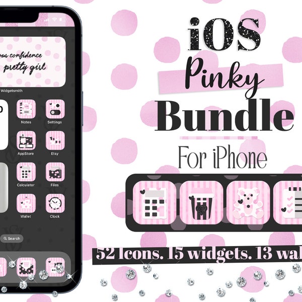 Pinky App Icons bundle for iPhone and android!