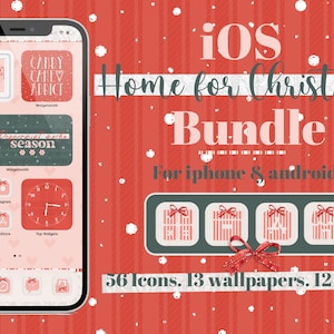 Ensemble d&#39;icônes d&#39;applications iOS Home for Christmas, Android