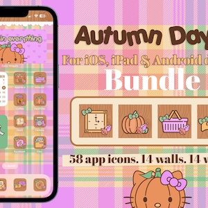 Autumn Day&#39;s app icons bundle for iOS, iPad and android