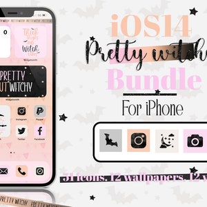 Pretty Witchy iOS Bundle, iPhone, screen, app icons