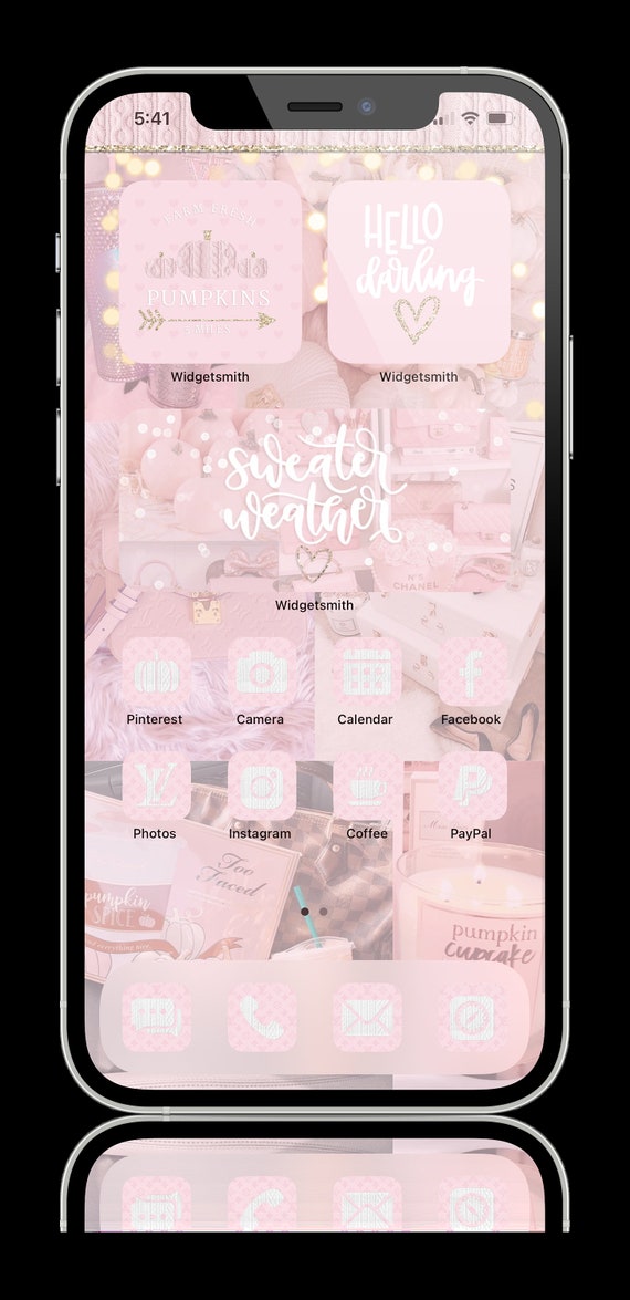 Louis Vuitton pink glitter icon iOS14 homescreen lock screen inspiration  ideas designer in 2023