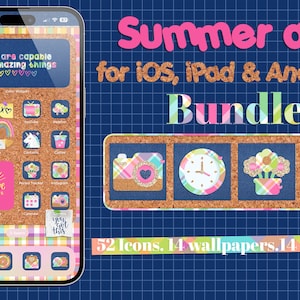 Summer air app icons bundle for iOS, iPad and android devices