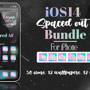 Spaced out app icon bundle for iPhone, wallpapers, widgets, icons