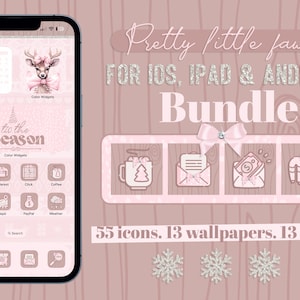Pretty little fawn app icons bundle for iOS, iPad and android