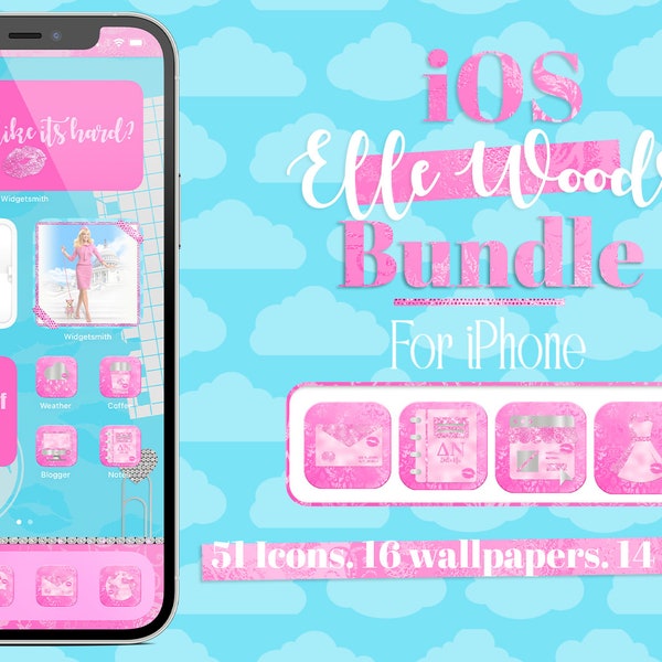 Elle Woods iOS Bundle, screen customization