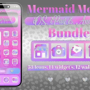 Mermaid mood app icons bundle for iOS, iPad and android