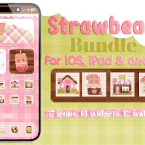 Strawbeary app icons bundle for iOS, iPad and android devices