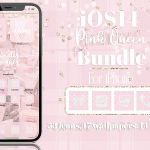 Pink Queen iOS app icon bundle, wallpapers, widget, iPhone