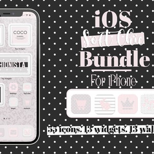 Soft chic app icon bundle, screen customization