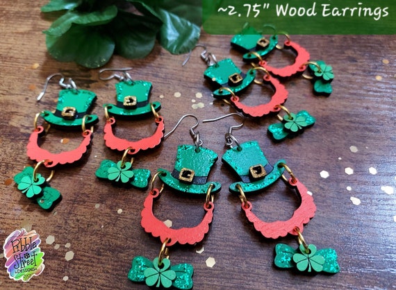 Leprechaun St Patrick's Day Earrings