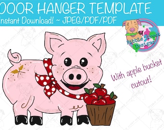 Mr. Piggy - Door Hanger Digital Download