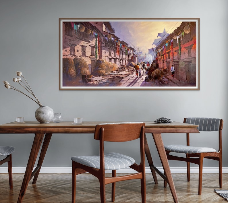 Kathmandu Nepal Painting Exclusive Original Acrylic Artwork, Culture