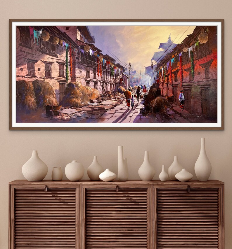 Kathmandu Nepal Painting Exclusive Original Acrylic Artwork, Culture