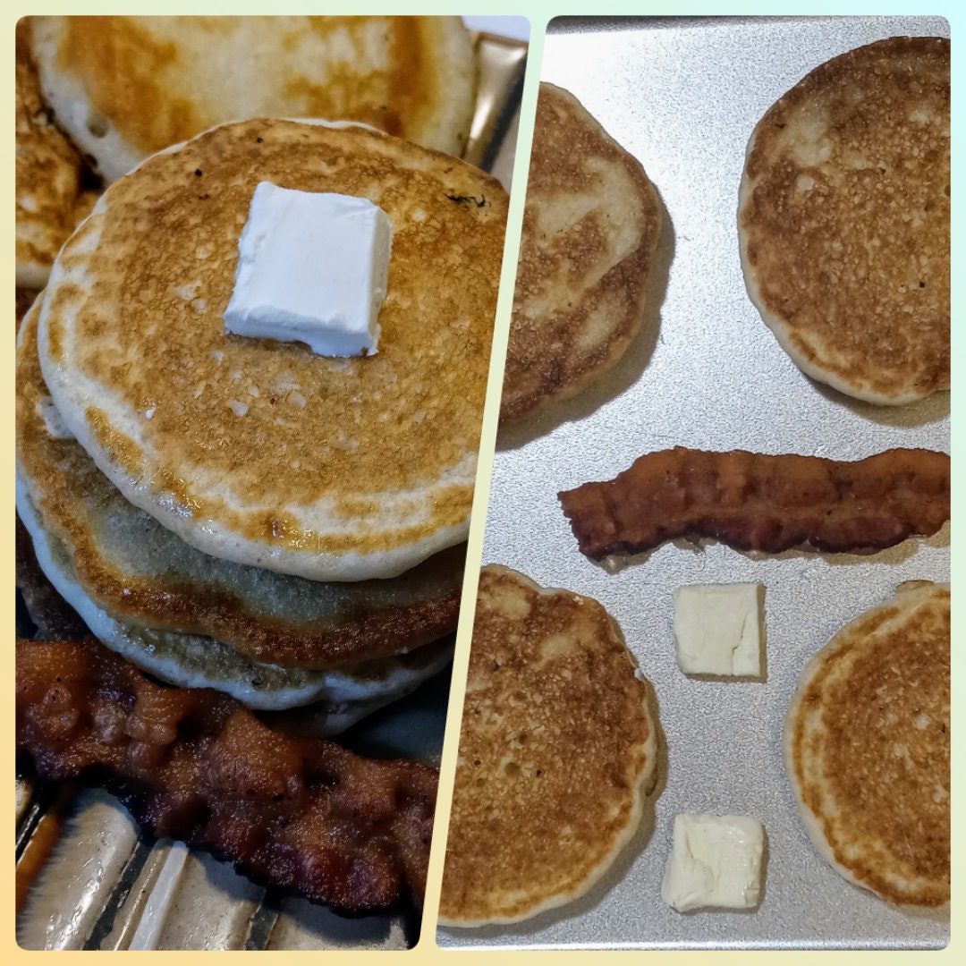 Pancakes Silicone Mold Pancakes with Bacon and Butter Mold Etsy