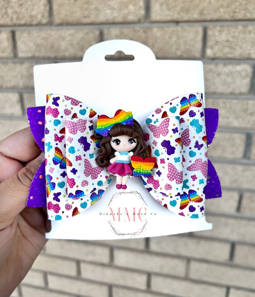 Girl Hair Bow Clips Clay Hair Bow Hair Bows for Girls Etsy