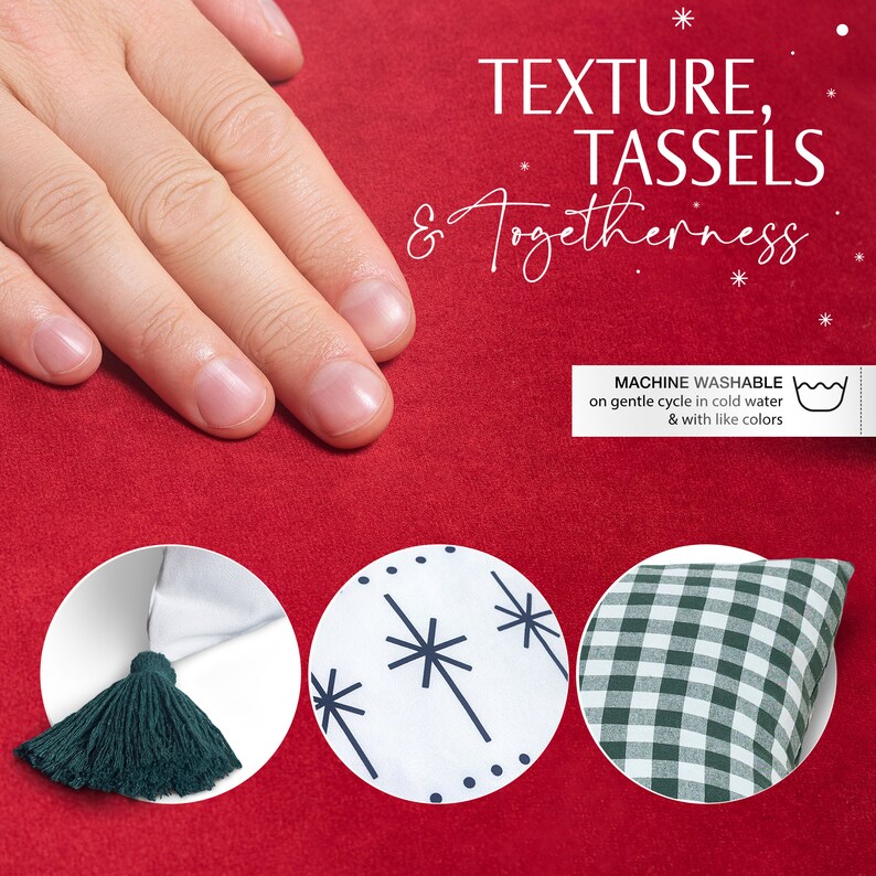 Christmas Pillow Covers 18x18 Inch Joy Set of 4 Modern Etsy