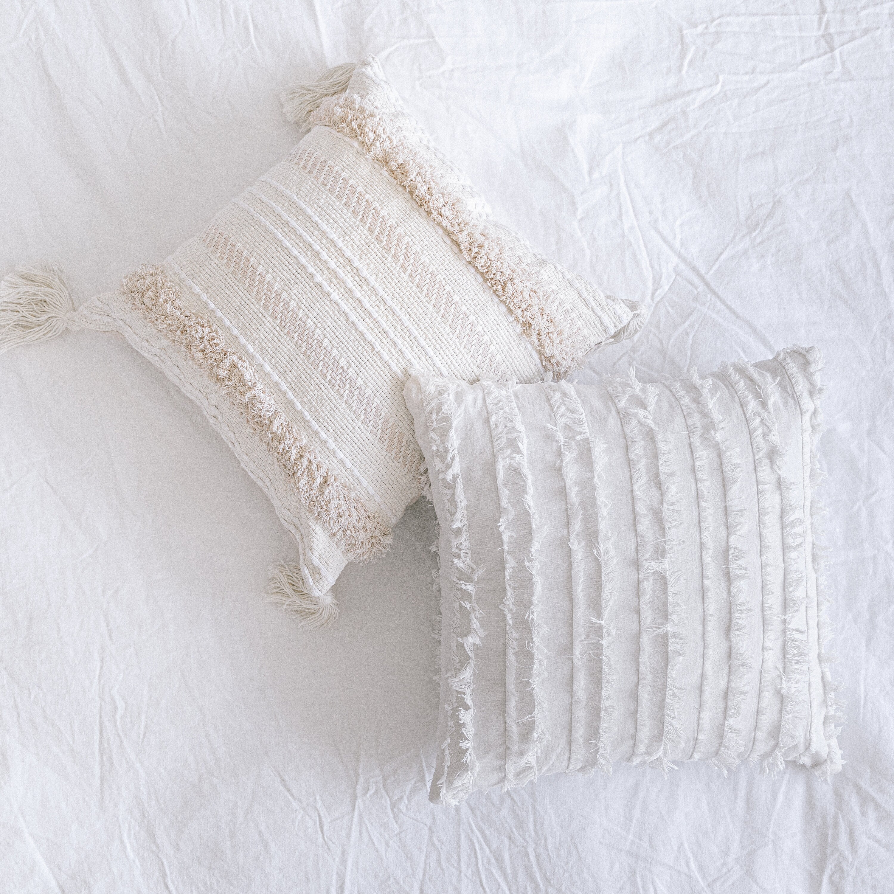 Throw Pillow Covers 18 X 18 White Textured Sham Etsy