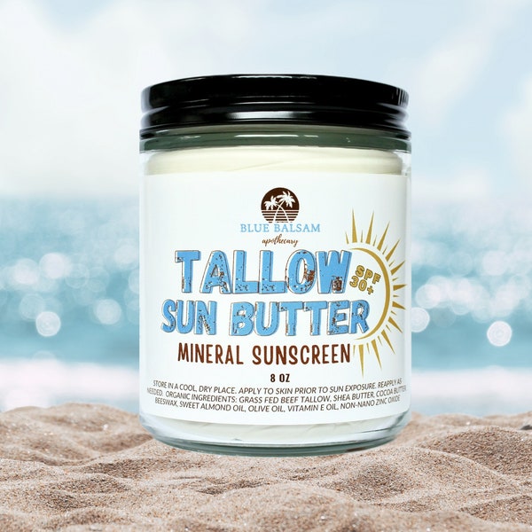 Whipped Tallow Sunscreen l Organic Grassfed Tallow Butter | Nonnano Zinc l Tallow Skincare l