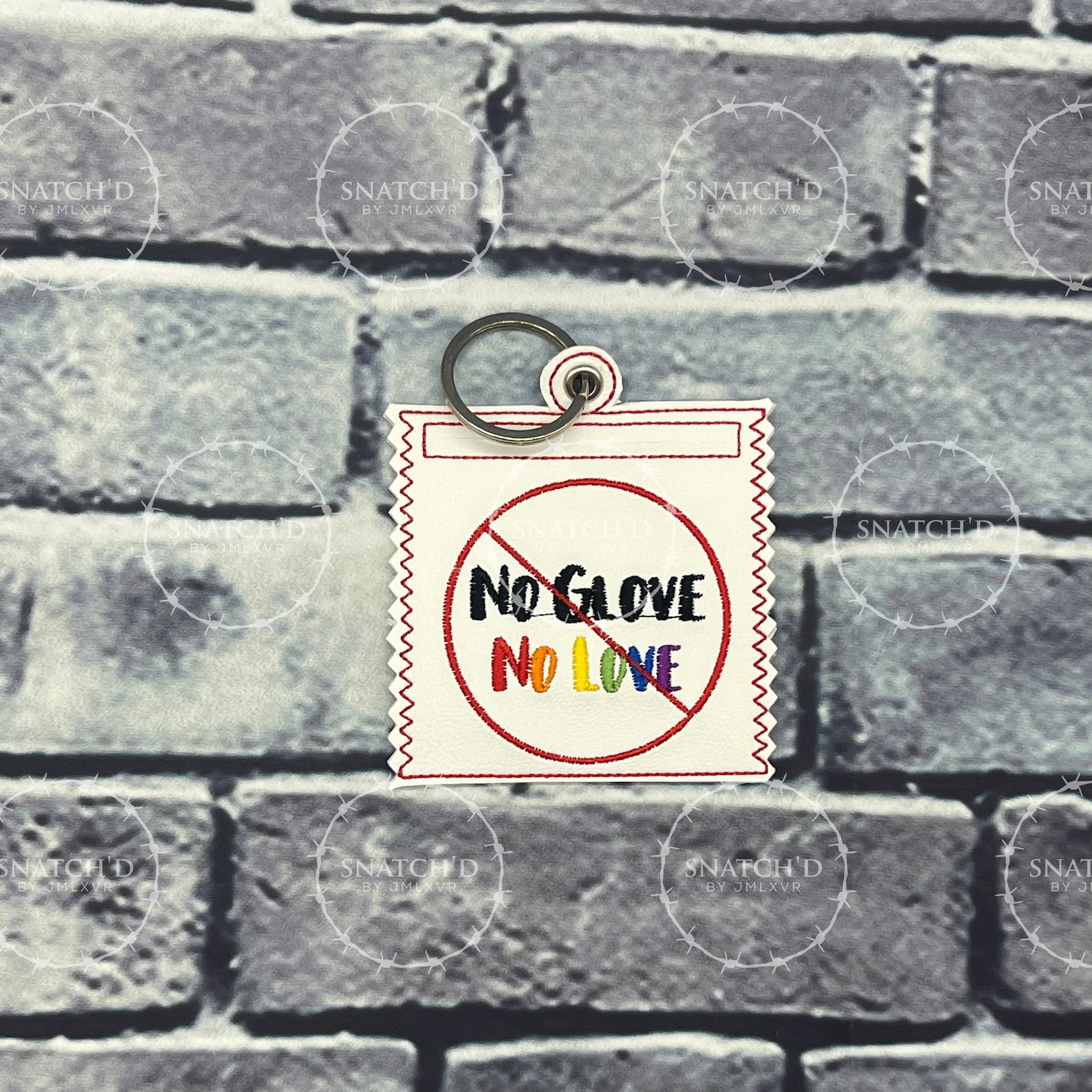 No Glove No Love Condom Holder Keychain Vegan Leather Keyfob Etsy