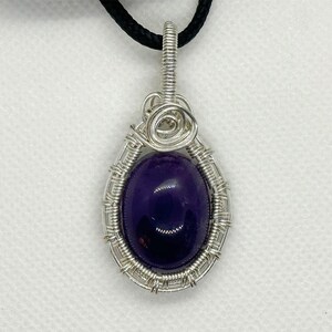 amethyst wire wrapped pendant | crystal pendant | crystal necklace | wire wrapped necklace | handmade jewelry | amethyst necklace | hippie