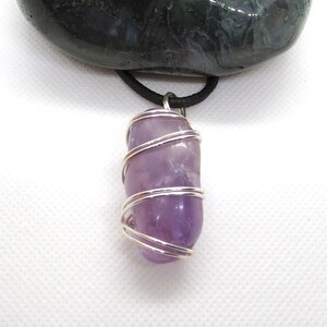 amethyst pendant | crystal necklace | wire wrapped pendant | crystal pendant | wire wrapped necklace | hippie jewelry | handmade jewelry