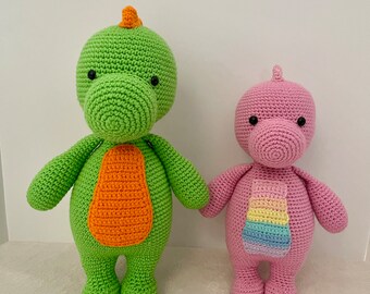 Crocheted dinosaurs