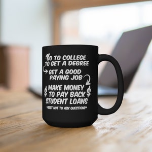 College Rat Race Black Mug 15oz