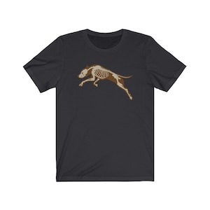 Dog skeleton jumping Unisex Jersey Short Sleeve Tee