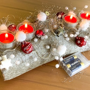 Advent wreath made of wood (beams) FOREVER