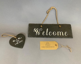 Personalised slate Signs