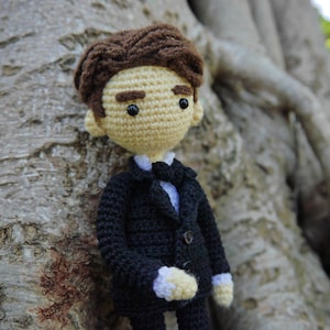 Groom Terry, Crochet pattern, Amigurumi Groom Doll, Wedding cake topper, Anniversary gift for couples, Ceremony décor, Comb Over Fade Groom