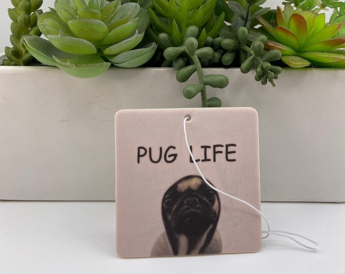 Pug Life Car Air Freshener (pack of 2)