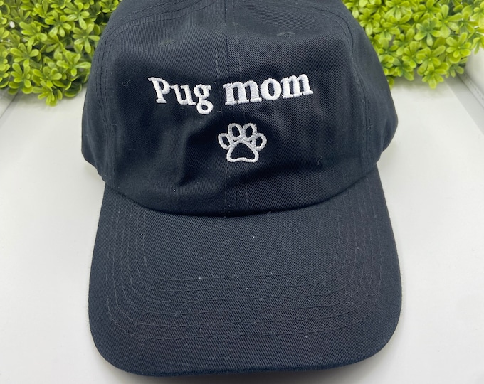 PUG MOM Baseball Cap adjustable strap