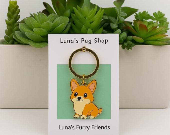 Baby Corgi Keychain - Corgi Stocking Stuffer Gift