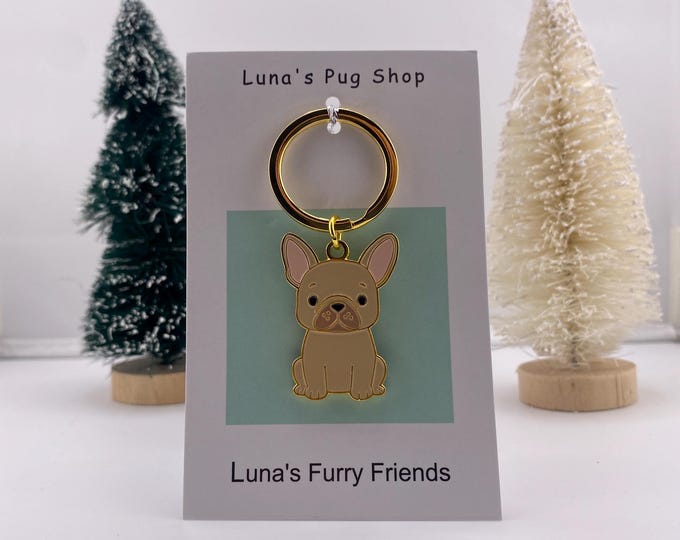 Baby Frenchie Keychain - Frenchie Stocking Stuffer Gift
