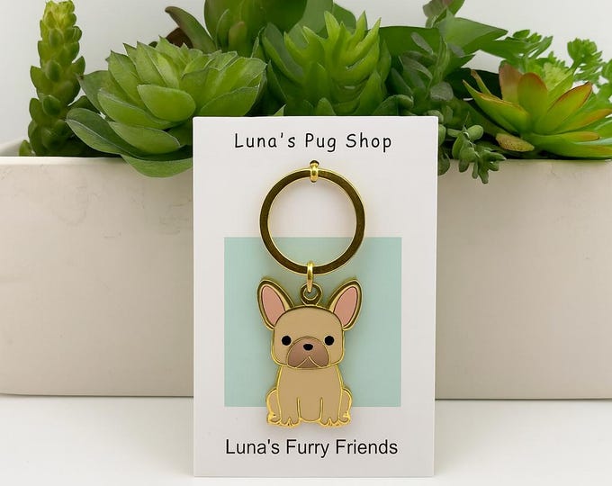 Baby Frenchie Keychain - Frenchie Stocking Stuffer Gift