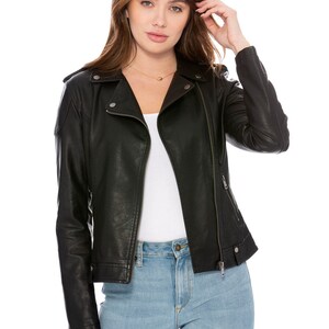 Vegan Moto Leather Jacket - Etsy