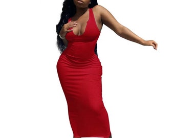 long low cut dress