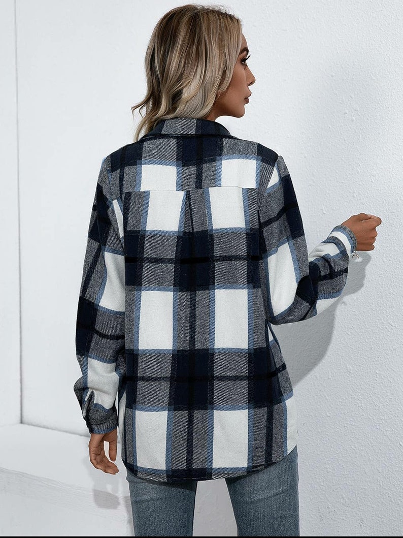 Mittoshop Mineral Washed Plaid Button Down Shacket