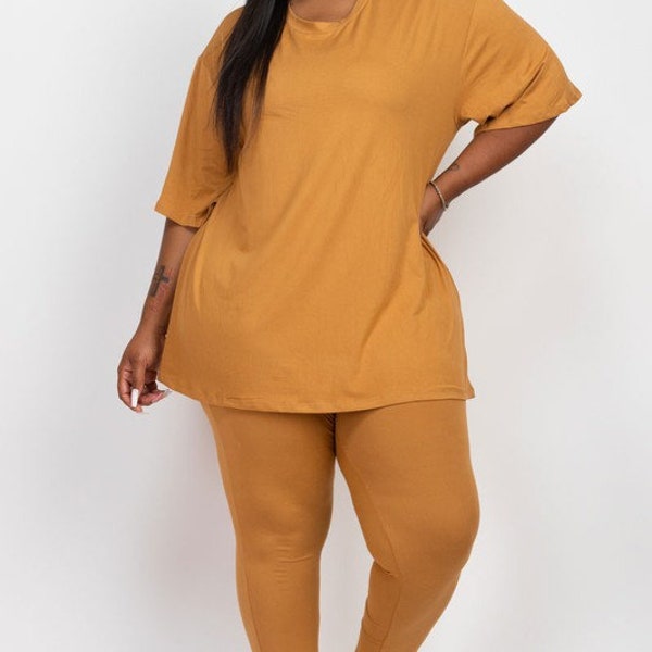 Oversized T shirt and legging sets