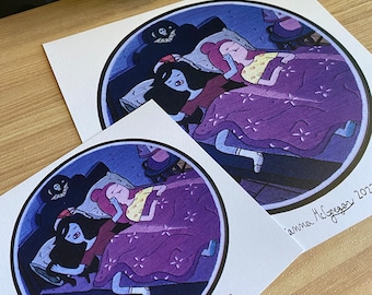 Sleepy Bubbline Embroidery Print